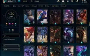 Conta ouro 3 com TODOS os champs e 135 Skins + 5 Vitoriosas