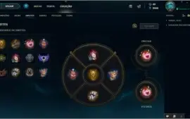 Conta League of Legends Borda Platina 72 Skins 100 Champs+