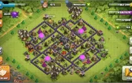Conta Clash of Clans CV9 - Semi-Full + 773 Gemas