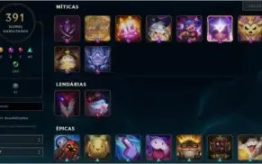 Conta LoL season 5, 133 skins