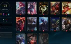 Conta LoL season 5, 133 skins