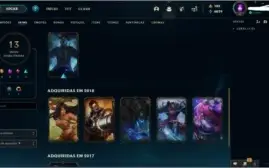 CONTA LOL GOLD 2 - 13 skins