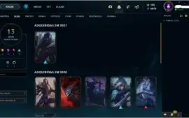 CONTA LOL GOLD 2 - 13 skins