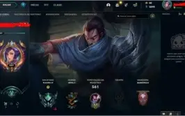 Conta lol Platina Season 11 com 300 skins barata