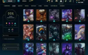 Prata 1 com TODOS os champs e 225 Skins ( SUP / ADC )