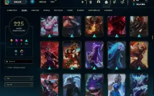 Prata 1 com TODOS os champs e 225 Skins ( SUP / ADC )
