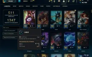 Prata 1 com TODOS os champs e 225 Skins ( SUP / ADC )