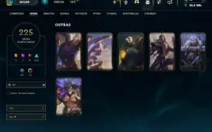 Prata 1 com TODOS os champs e 225 Skins ( SUP / ADC )