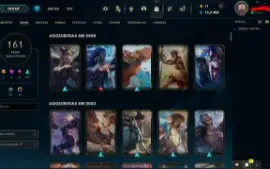 Conta Lol Mestre|Todos Os Campeões, 161 Skins, Upada Na Mão