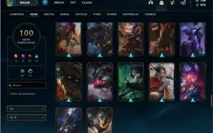 Conta ouro 4 com 82 Champs e 100 Skins + 2 Prestigios