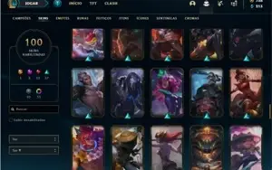 Conta ouro 4 com 82 Champs e 100 Skins + 2 Prestigios