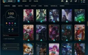 Conta ouro 4 com 82 Champs e 100 Skins + 2 Prestigios