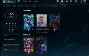 Conta bronze 2 com TODOS os champs, 165 Skins + 3000 RP