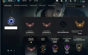 Conta bronze 2 com TODOS os champs, 165 Skins + 3000 RP