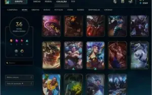 Conta Platina 3 (55 Cmps, 25 skins e 3 permanentes)
