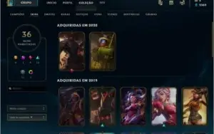 Conta Platina 3 (55 Cmps, 25 skins e 3 permanentes)
