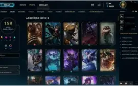 Conta de League of Legends Diamante 1, 158 skins, 30k de EA.