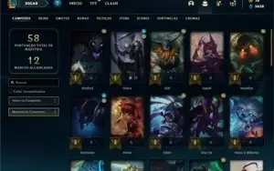 Conta ouro 3 com 45 Champs e 22 Skins