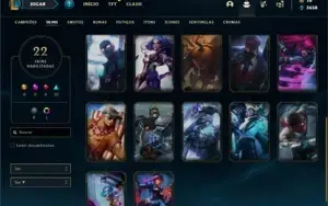 Conta ouro 3 com 45 Champs e 22 Skins