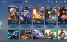Conta mobile legends 119 heróis/ skins 176