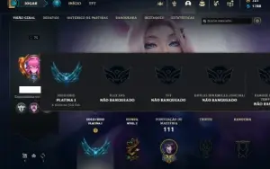 Platina 1 com 60 Champs e 45 Skins + 1000 RP