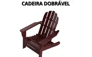 Projeto Marcenaria Cadeira Dobrável Adirondack Madeira
