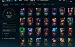 CONTA PRATA 1,  43 SKINS,  105 CHAMPS!