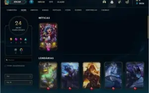 Conta bronze 3 com 24 skins