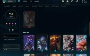 Conta bronze 3 com 24 skins