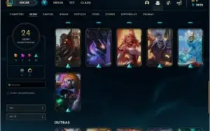 Conta bronze 3 com 24 skins