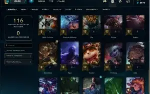 Conta bronze 3 com 24 skins