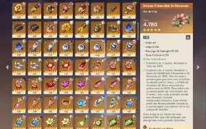 Conta Genshin Impact AR60 21 Personagens 5 Estrelas