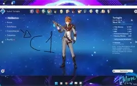 Genshin account lvl 55 Diluc, Tartaglia, Hutao, Klee and +