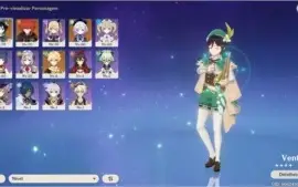 Conta p2w do genshin impact rank 35 com diluc, kiki e venti.