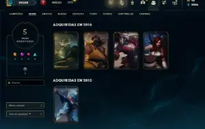 Ferro 2 com 40 Champs e 5 Skins