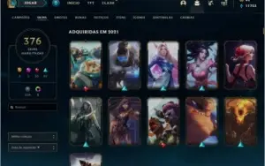 Conta League of Legends 376 Skin's