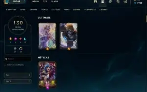 Conta LOL lvl167 - todos os campeões -130 skin