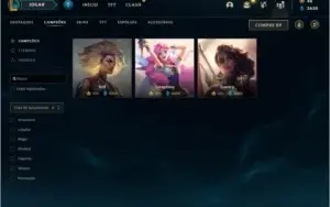 Conta LoL Full Champs, 165 Skins, Ícones raros antigos
