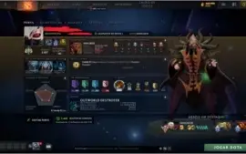 CONTA DOTA 2 COM ARCANAS, INVOKER KID, SETs etc...