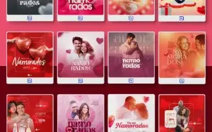Pack 470 Artes editáveis dia dos namorados Photoshop psd
