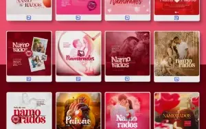 Pack 470 Artes editáveis dia dos namorados Photoshop psd