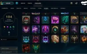 Vendo Conta League Of Legends Br Elo Gold+ Com 108 Skins