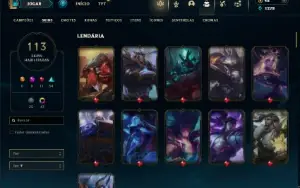 Bronze 3 com 110 Champs e 113 Skins ( MAIN TOP )