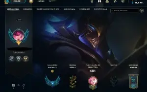 Conta lol platina 4 com 407 skins e 357 emotes + valorant