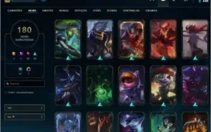 CONTA LOL 180 SKINS