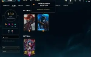 CONTA LOL 180 SKINS