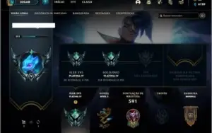 Conta platina 4 com TODOS os champs e 414 skins + RARA