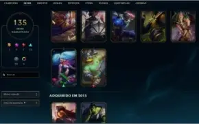 Conta PLAT 5 - 135 Skins