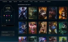 Conta PLAT 5 - 135 Skins