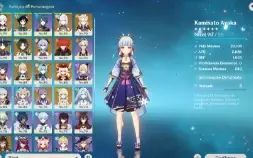 Conta Genshin AR 57 14 Personagens 5*. 7 Armas 5*
